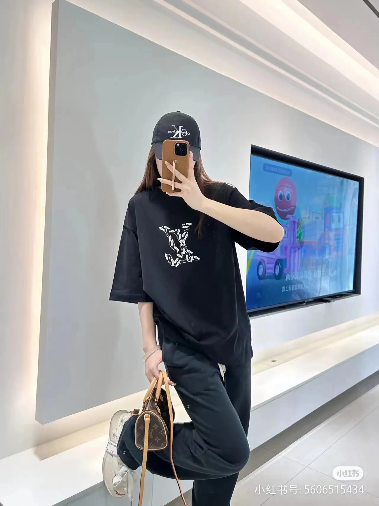Louis Vuitton/Louis Vuitton employee limited foam printed short-sleeves